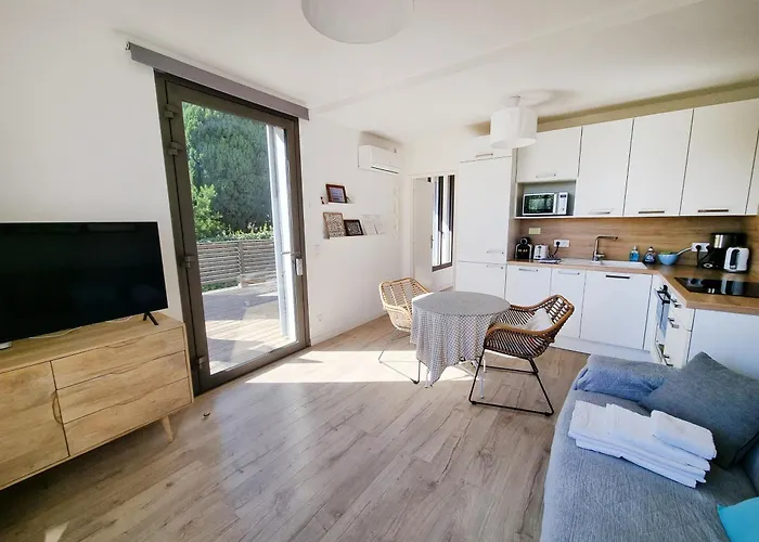 La Fossette - T2 Avec Terrasse, Parking Et Wifi 아파트 르 라방두